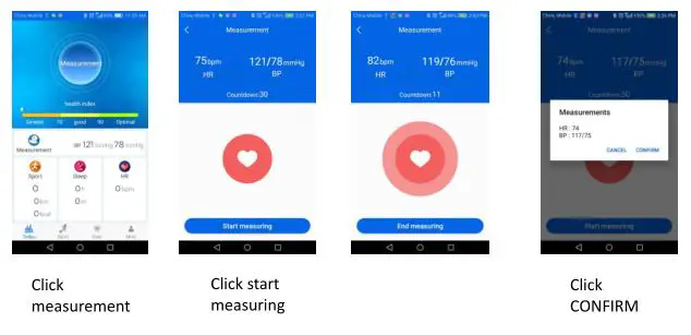 Skmei Smart Watch Model #1525 - Normal measurement mode