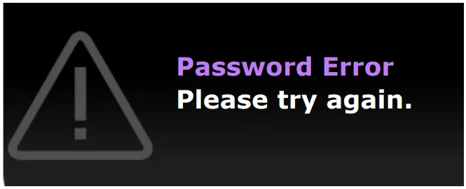 BenQ TK700 Digital Projector - forget password