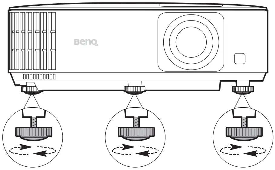 BenQ TK700 Digital Projector - projection angle