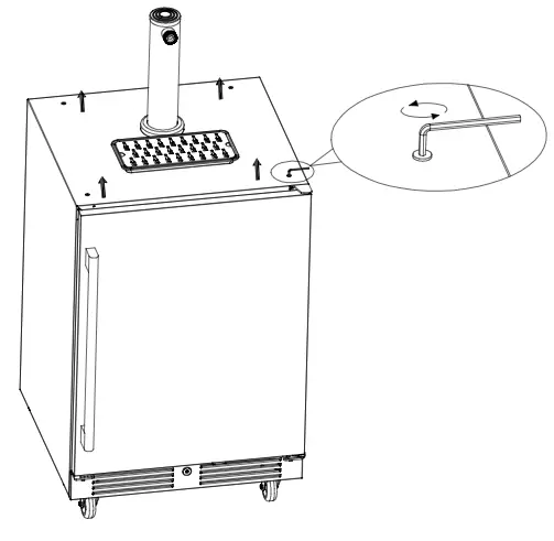 ZEPHYR PRKRAIL-0124SS Presrv Kegerator Drink Guardrail - fig 1