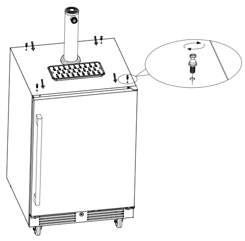 ZEPHYR PRKRAIL-0124SS Presrv Kegerator Drink Guardrail - fig 2