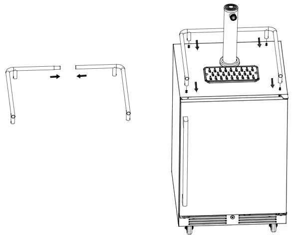 ZEPHYR PRKRAIL-0124SS Presrv Kegerator Drink Guardrail - fig 3