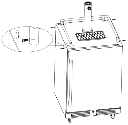 ZEPHYR PRKRAIL-0124SS Presrv Kegerator Drink Guardrail - fig 4