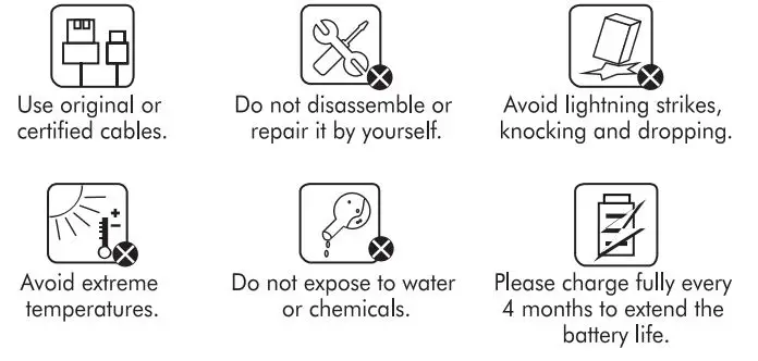imuto Taurus X5PD Smart Power User Manual - Caution