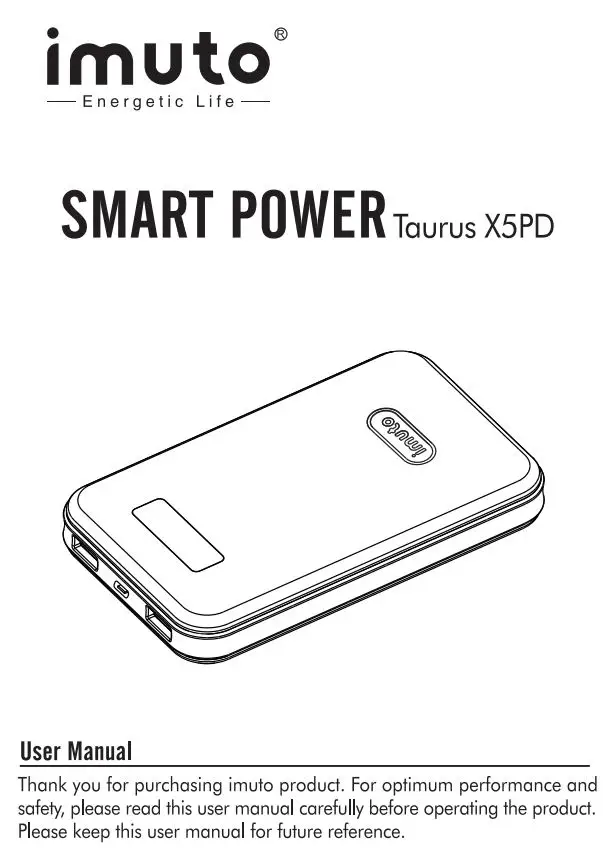 imuto Taurus X5PD Smart Power User Manual