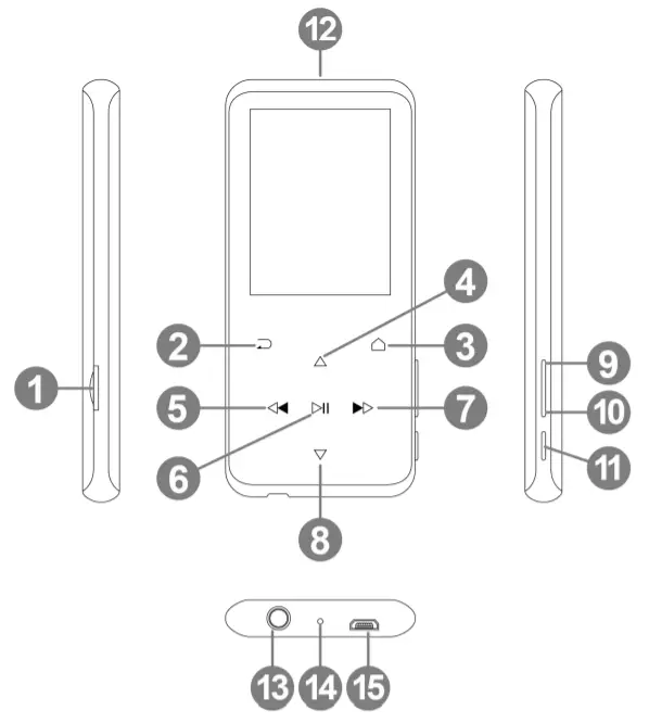 AGPTEK A17 Music Player -FIG