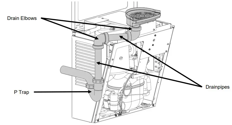 OASIS PGN8EBF Wall Mounted Refrigerated Bottle Filler -Drainpipes