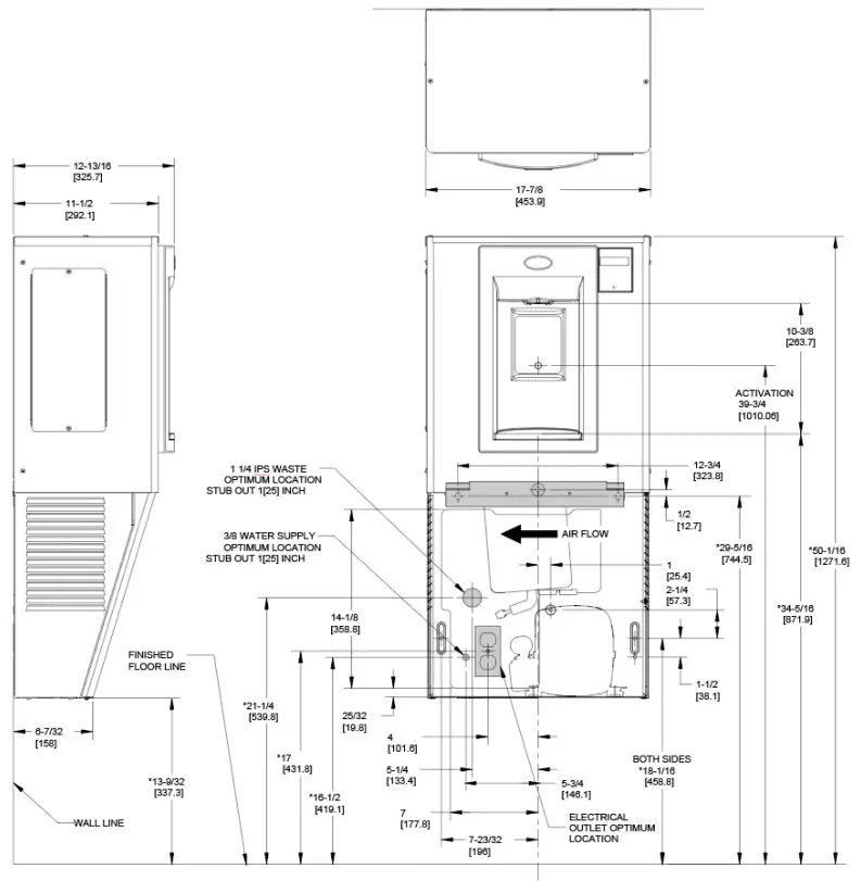 OASIS PGN8EBF Wall Mounted Refrigerated Bottle Filler - PGN8EBF