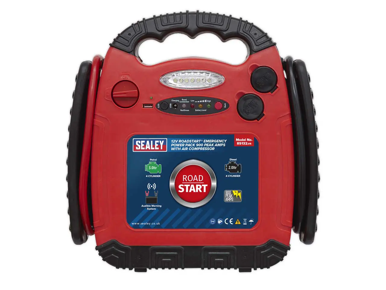 SEALEY RS132.V4 RoadStart Emergency Power Pack with Air Compressor featured