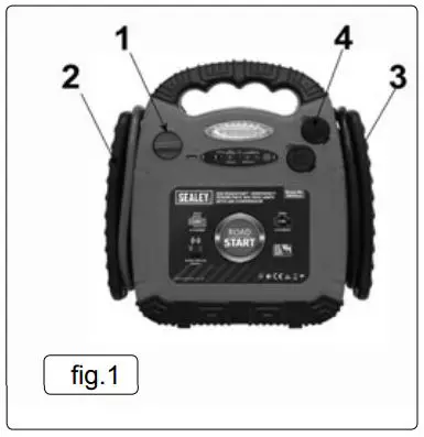 SEALEY RS132.V4 RoadStart Emergency Power Pack with Air Compressor fig2