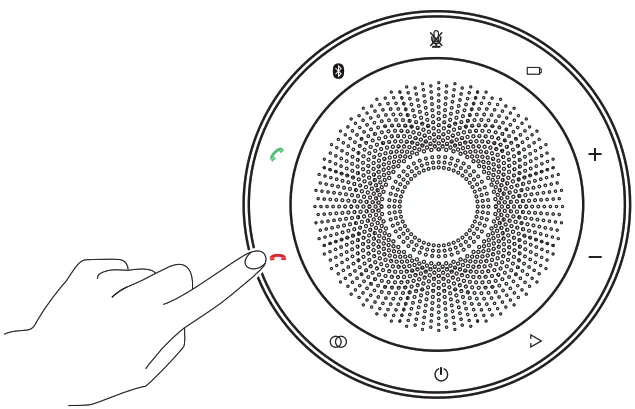 eMACROS MC 919 Wireless Portable Speakerphone - Ending Call