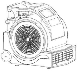 GLOBAL 1HP Air Mover W Wheel 641764