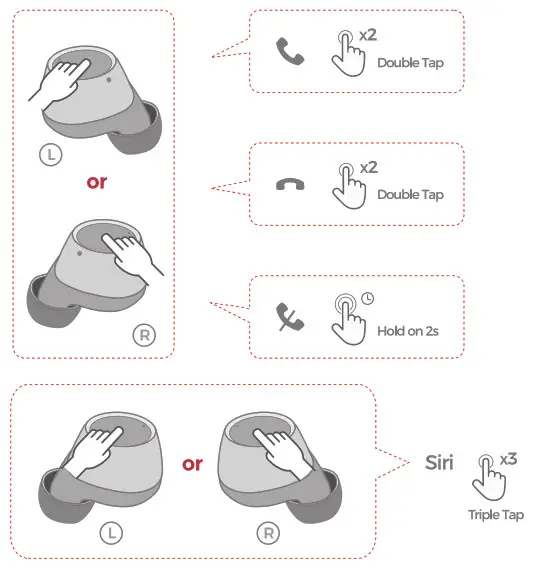 MPOW BH476A M13 True Wireless Earbuds- Incoming call