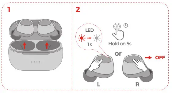 MPOW BH476A M13 True Wireless Earbuds- Reset