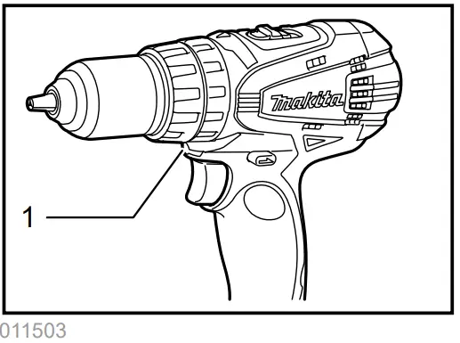 makita DHP446 DHP456 Cordless Hammer Driver Drill - front lamp