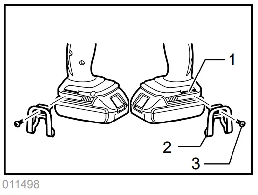 makita DHP446 DHP456 Cordless Hammer Driver Drill - hook