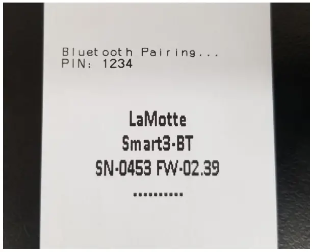 LaMotte 5 0067 Bluetooth Mobile Printer-pairing