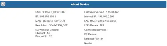 Panasonic TY-WPS1 Wireless Presentation System - about device