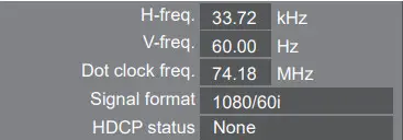 Panasonic TY-WPS1 Wireless Presentation System - input signal