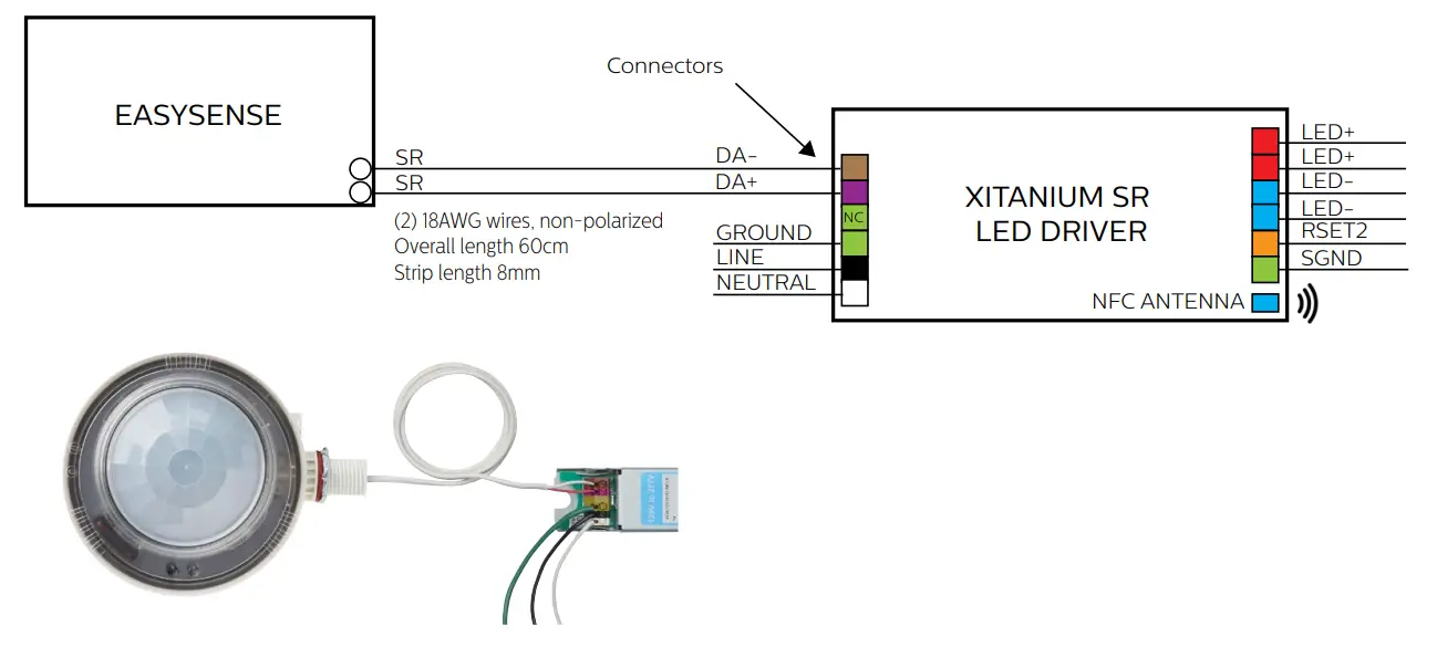 PHILIPS EasySense Outboard Mount for High Bay Sensor - Wiring requirements