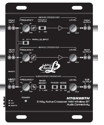 Lanzar HTGX6BTH 3 Way Active Crossover with Wireless BT Audio Connectivity FIG 5