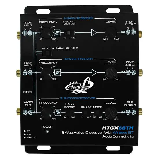 Lanzar HTGX6BTH 3 Way Active Crossover with Wireless BT Audio Connectivity IMAGE
