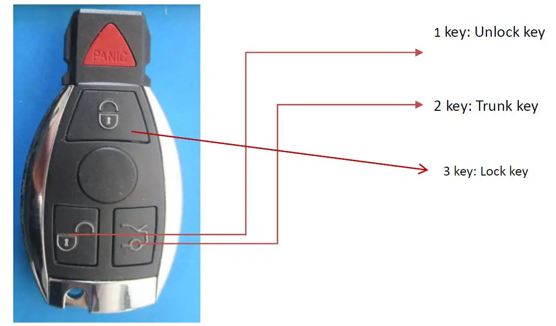 KABA ilco POD-BENZ-4B1 Smart Remote Key Fob fig 2