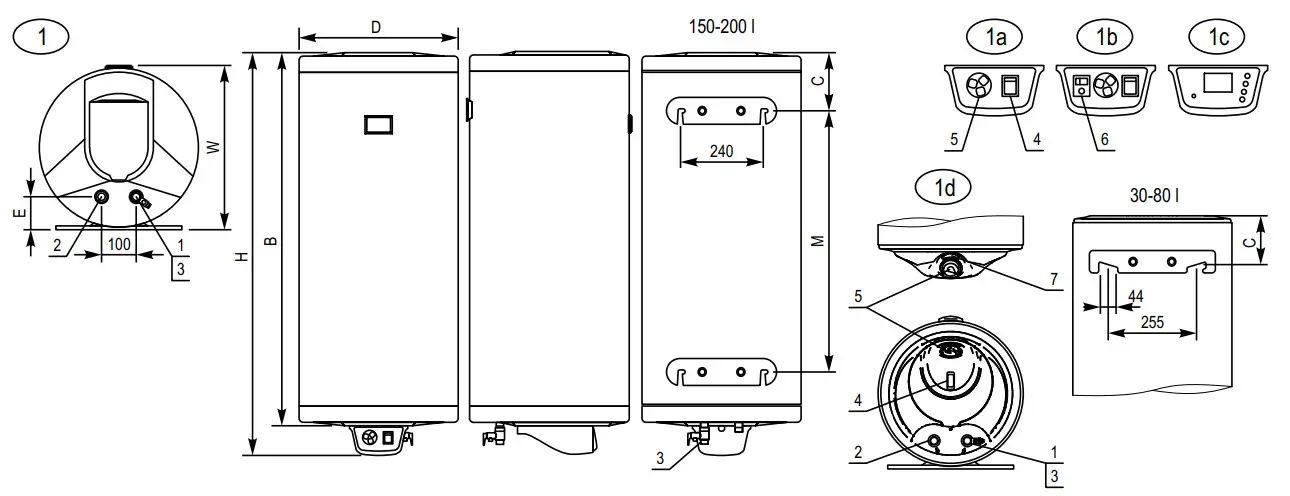 ELDOM INVEST 72269WDG Household Electric Water Heaters-
