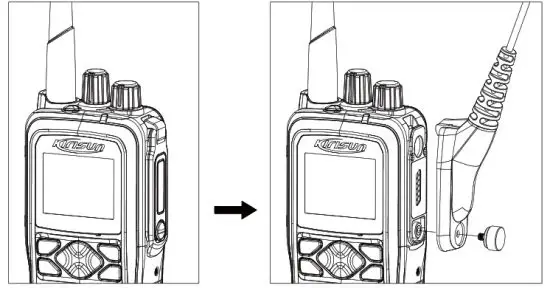 Kirisun DP810 I.S.Digital Radio - the screw