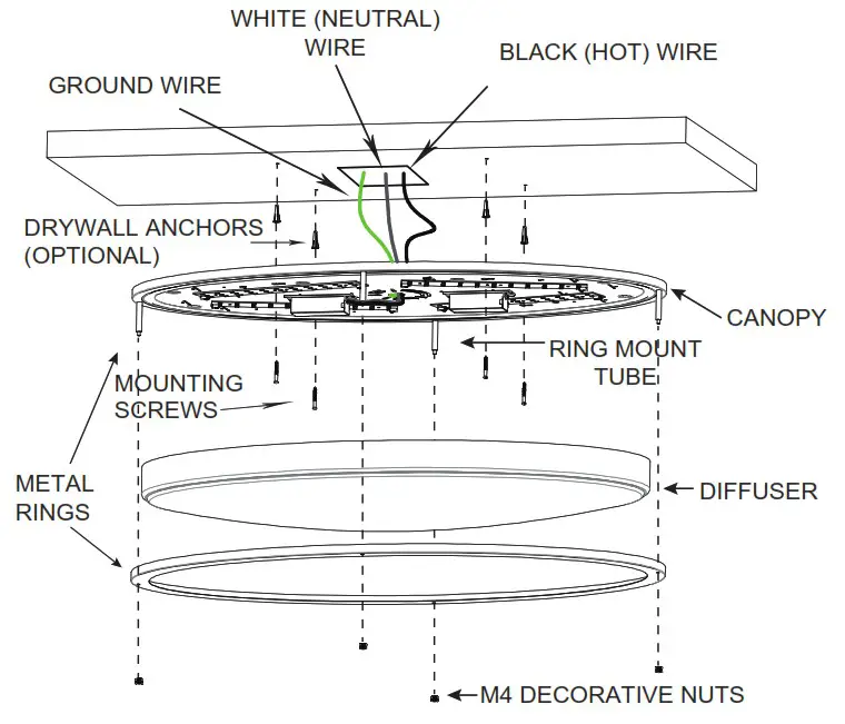 Maxxima MCL 3324900 Series 32 in Oval LED Ceiling Mount Fixtur - Product Overview 1