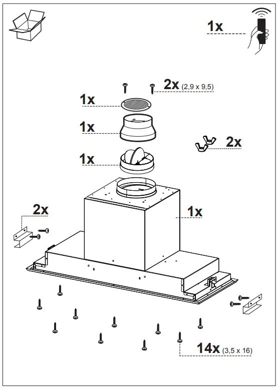 AEG DGE5660HM 54cm Integrated Rangehood - 1