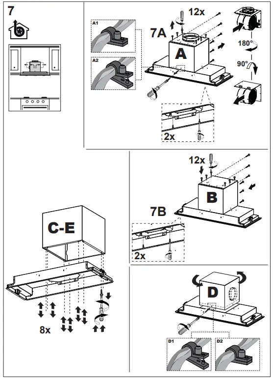AEG DGE5660HM 54cm Integrated Rangehood -10