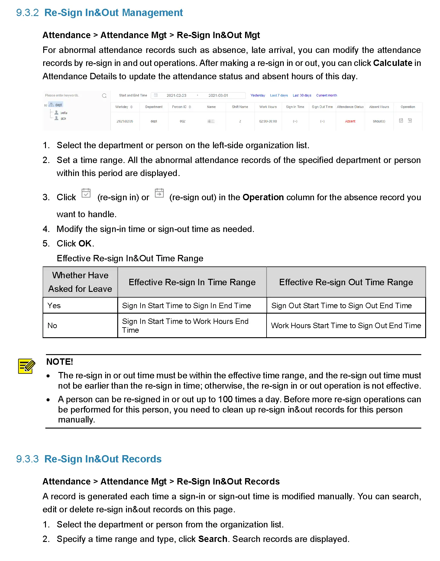 Attendance Management