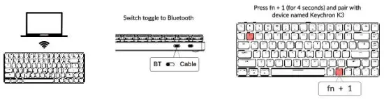 Keychron K3 Bluetooth Mechanical Keyboard - 1