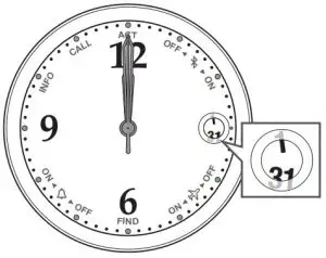 a close up of a clock