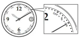 a close up of a clock