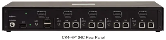 Sekuryx CK4 HP102C Secure DP HDMI KVM Switch - fig