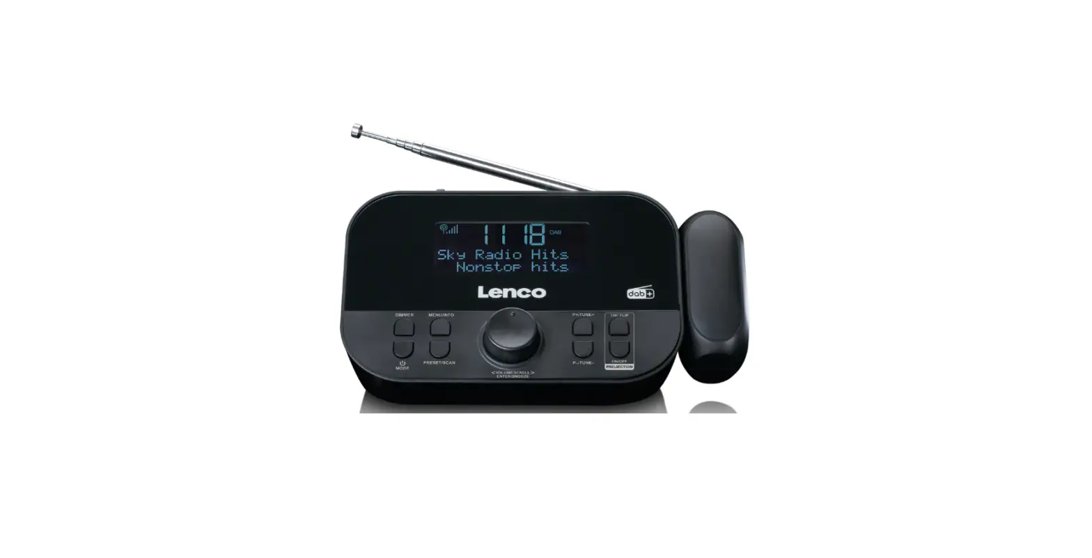 Lenco Cr-615bk Dab+-fm Clock Radio With Time Projection User Manual