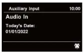 REVO B00GA0805G Internet DAB DAB+ and FM Digital Radio with Bluetooth Instruction Manual - Press MODE button to select Auxiliary Input mode