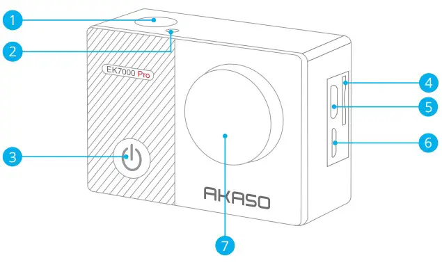 AKASO Action Camera with Touch Screen EIS Adjustable EK7000 PRO