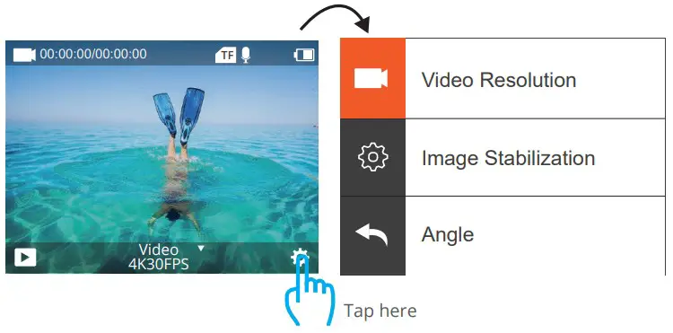 AKASO Action Camera with Touch Screen EIS Adjustable Setting Mode