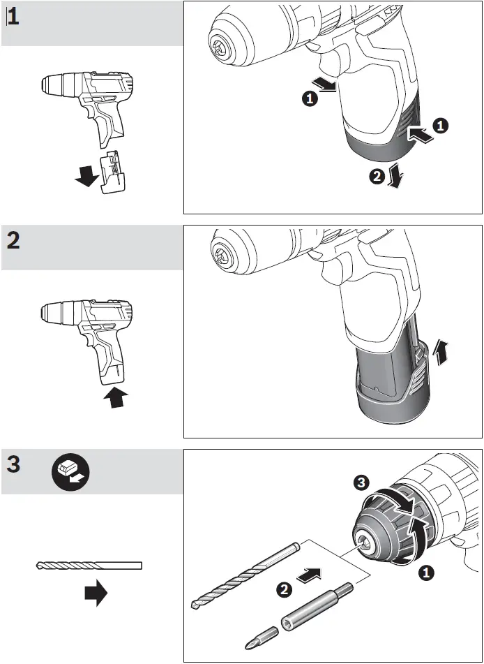 BOSCH GSB 10 Cordless Drill Driver Assembly 01