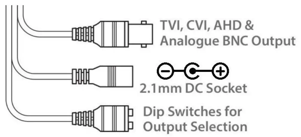 ZIP SEE378 8MP Anti Vandal Dome 2.8 12mm Motorised Lens - Connections