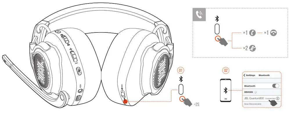 JBL Quantum 800 Wireless Headphone - Bluetooth