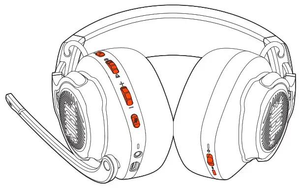JBL Quantum 800 Wireless Headphone - Button Command
