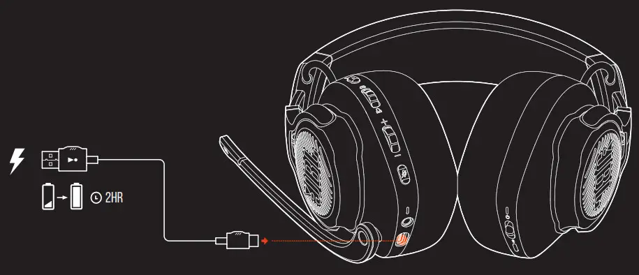 JBL Quantum 800 Wireless Headphone - Charging