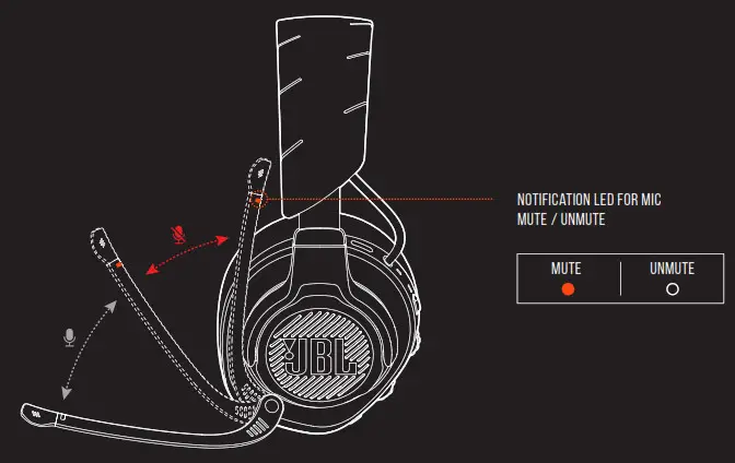 JBL Quantum 800 Wireless Headphone - Microphone