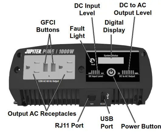 HARBOR FREIGHT 57273 Jupiter Pure 1000 Watt Pure Sine Wave Inverter - fig 4
