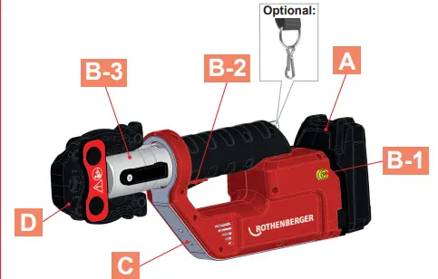 ROTHENBERGER 1000003456 ROMAX Compact TT Brushless Cordless Compact Press Machine and Jaws 1