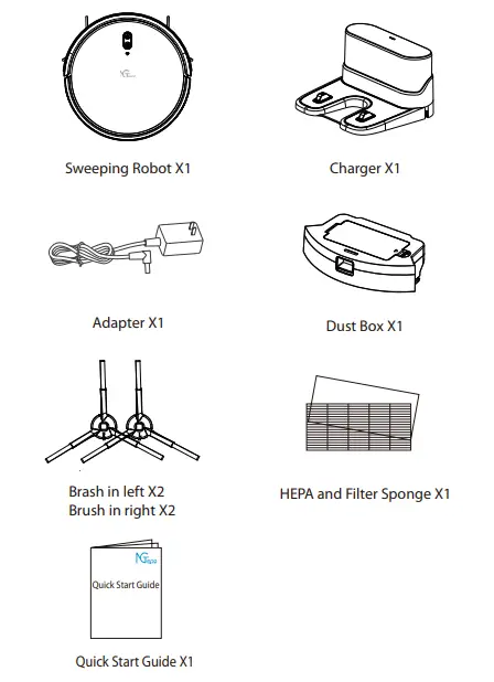 NGTECO NG-RV1100 Robotic Vacuum Cleaner FIG 1